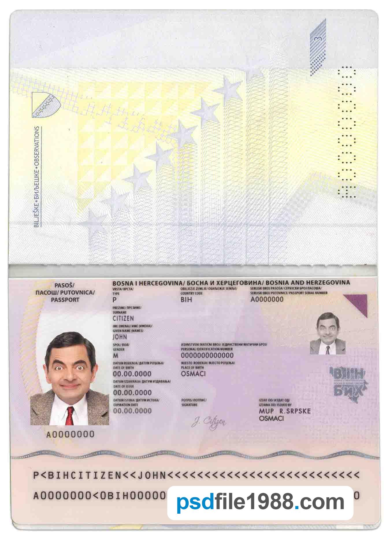 Bosnia and Herzegovina Passport